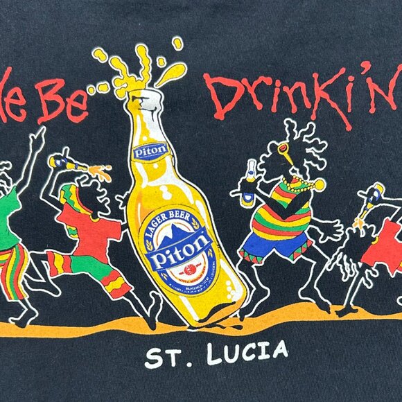 Piton Lager Beer St Lucia T Shirt Sz XL - Picture 7 of 9